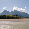 The Fraser River running alongside Hope, BC