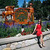 Sandra in front of the Hope, BC sign